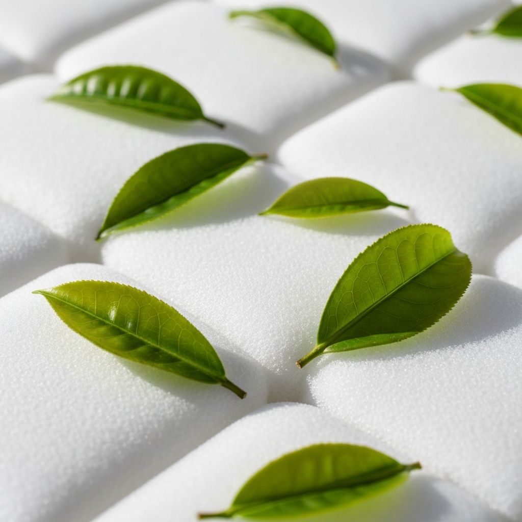 Green tea leaves infused into Zinus memory foam